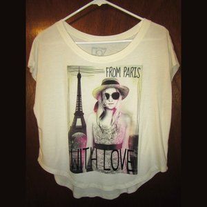 From Paris With Love Relaxed Fit Blouse M Round Hem FIPZ